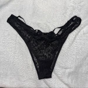 Victoria Secret black lace thong